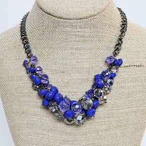 Simply Vera Blue & Clear Beaded Chunky Necklace